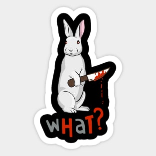 Killer Bunny Rabbit with Knife Sticker